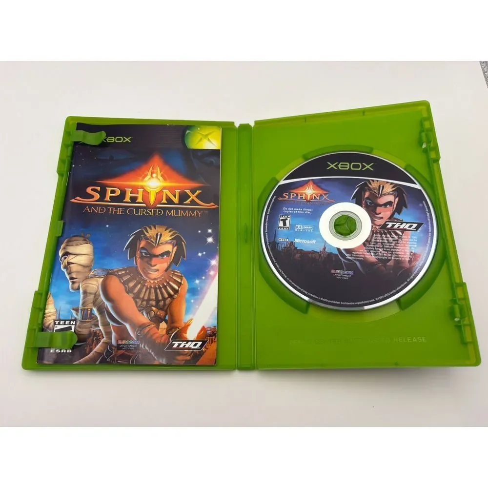 Sphinx and the Cursed Mummy (Microsoft Xbox, 2003) Complete W/ Manual Tested